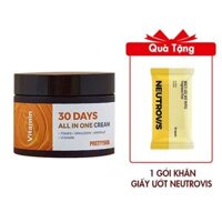 (HSD: 8/2025) Kem Dưỡng Da Ngăn Ngừa Lão Hóa, Dưỡng Trắng Và Làm Đều Màu Da PrettySkin - Pretty Skin 30 Days All In One Cream 100ml Cam Vitamin sáng da