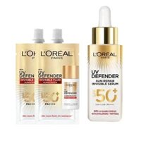 (HSD: 9/2026) Bộ Dưỡng Chống Nắng Bảo Vệ Da Loreal (Kem Chống Nắng L'Oreal Uv Defender 5.5mlx2 + Tinh Chất UV Defender 30ml)