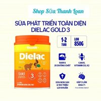 [HSD T1-2027] [Mẫu Mới + Có Tích Điểm] Sữa Bột Vinamilk Dielac Alpha Gold 3 - Hộp Thiếc 850g.