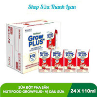 [HSD T10-2025] Thùng 24 Hộp Sữa Bột Pha Sẵn Nutifood GrowPLUS+ Vị Dâu110ml.