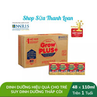 [HSD T10-2025] Thùng 48 Hộp SBPS NutiFood Grow Plus+ SDD 110ml Đỏ.