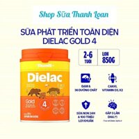 (HSD T10-2026) (Mẫu Mới Có Tích Điểm) Sữa Bột Vinamilk Dielac Alpha Gold 4 - Hộp thiếc 850g.