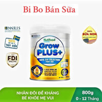 [HSD: T10-2026] Sữa Bột Vàng Nutifood GrowPLUS 0+ Lon 800g [Sữa Non 0-12 Tháng]