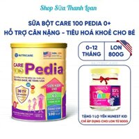 [HSD T11-2026] Sữa Bột Nutricare Care 100 Gold Pedia 0+ 800g Tăng Cân Tăng Cường Miễn Dịch Tiêu Hoá.