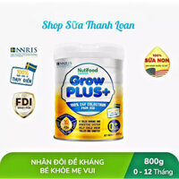 [HSD T12-2026] COMBO 4 LON Sữa Bột Vàng Nutifood GROW PLUS 0+ 800g [Sữa Non].