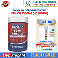 [HSD T12/2026] Dầu Nhuyễn Thể Bioglan Red Krill Oil 1000mg - Lọ 60 Viên Của Úc
