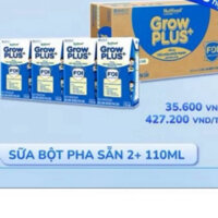 [HSD T2-2025] Thùng 48 Hộp Sữa Pha Sẵn Nutifood GROWPLUS+ Xanh Nhạt 110ml 2+