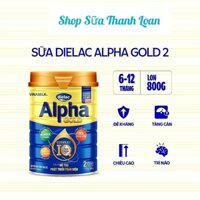 [HSD T4-2026] Sữa Bột Vinamilk Dielac Alpha Gold 2 - Hộp Thiếc 800g (Cho Trẻ Từ 6-12 Tháng).