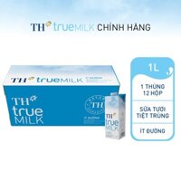 [HSD T5-2024] Thùng 12 Hộp Sữa Tươi Tiệt Trùng Ít Đường TH True Milk 1L