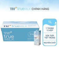 [HSD T6-2024] Thùng 12 Hộp Sữa Tươi TH True Milk Không Đường 1L.