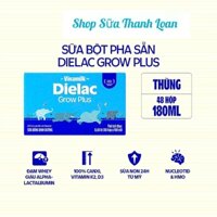 [HSD T6-2025] [Mẫu Mới Có Thẻ Tích Điểm] Thùng 48 Hộp Dielac Grow Plus (Sữa Non) 180ml.