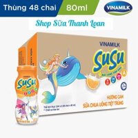 [HSD T8-2025] Thùng 48 Chai Sữa Chua Uống Susu IQ Hương Cam 80ml.