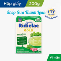 [HSD T8-2026] COMBO 6 HỘP Bột Ăn Dặm Ridielac Gold Heo Bó Xôi - Hộp Giấy 200g.