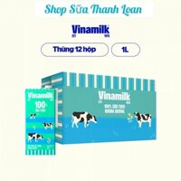 [HSD T9-2025] Thùng 12 Hộp Sữa Tươi Vinamilk 100% Không đường 1L.