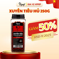 [HSD T9/2025] Xuyên Tiêu Tự Nhiên Vipep Hũ Nhựa 250g - Gia vị Vipep