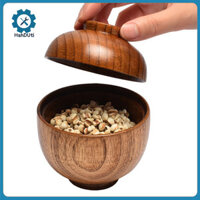 Hshduti Bát Phục Vụ Chống Mài Mòn Đồ Dùng Gia Đình Mì Ramen Cơm Ăn Nhẹ Bát Gỗ Phong Cách Nhật Bản