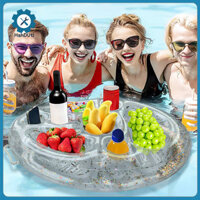 Hshduti Bể bơi bơm hơi Giá đỡ cốc bể bơi Giá đỡ đồ uống bơm hơi dung tích lớn cho bữa tiệc bể bơi Bồn tắm nước nóng Đồ uống có thể tái sử dụng Phao nước giải khát Đông Nam Á Yêu thích của người mua