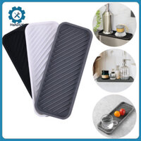 Hshduti Bếp Mặt Để Bàn Khay Bảo Quản Đa Năng Thoát Nước Thảm 3 Trong 1 Silicone Bồn Rửa Nhà Bếp Khay Tổ Chức Nhanh Khô Thoát Nước Thảm Bọt Biển Cho Phòng Tắm Cho Đông Nam