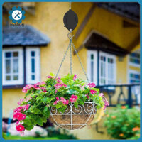 Hshduti Co Giãn Dây Thép Chim Ăn Móc Cho Ban Công Tự Động Khóa Thiết Kế Treo Chậu Cây Có Thể Điều Chỉnh Móc Chống Rỉ Sét