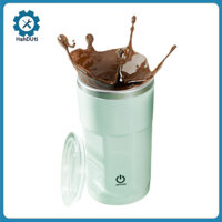 Hshduti Cốc xay sinh tố nhựa cấp thực phẩm Cốc cà phê tự khuấy có thể sạc lại Cốc trộn tốc độ cao cho trà Sữa sô cô la nóng 380ml Cốc khuấy từ tính tự động
