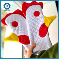 Hshduti Gà Trống Thiết Kế Găng Tay Nhà Bếp Chịu Nhiệt Găng Tay Lò Nướng In Gà Trống Găng Tay Chịu Nhiệt Để Nấu Bbq Bộ 2 Găng Tay Cách Nhiệt Nhà Bếp Nhẹ