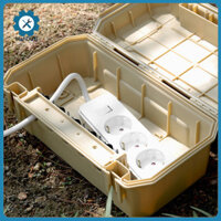 Hshduti Hộp kết nối điện ngoài trời Hộp kết nối chống bụi Hộp điện ngoài trời chống nước có nắp che chắn Dung lượng Dây mở rộng Hộp lưu trữ để tương thích rộng