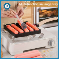 Hshduti Hợp Kim Nhôm Cao Cấp Máy Làm Xúc Xích Hợp Kim Nhôm Hot Dog Máy 5 Lưới Xúc Xích Nướng Chảo Chống Dính Khay Nướng Bánh Cho Nhà Bếp Ăn Sáng Ngoài Trời Nấu Ăn Hot Dog