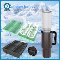 Hshduti Khay Đá Khuôn Khay Đá Chống Rò Rỉ Khay Đá Silicon Có Nắp Chống Rò Rỉ Cho Cocktail Whisky Nhanh Đóng Băng Khuôn Cho Cà Phê 30-40 Oz Cốc Miễn Phí Vận Chuyển