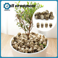 Hshduti Mini Skull Trang Trí Đầu Lâu Trang Trí Cho Chậu Cây Trang Trí Đầu Lâu Mini Thực Tế Cho Halloween Bộ 20 Nhựa Thủ Công Thu Nhỏ Cho Vườn Nhà Đông Nam Á