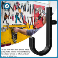 Hshduti Móc Shed Chắc Chắn Móc Nhựa Chất Lượng Cao 6 Móc Treo Dụng Cụ Hình Chữ J Đen Cho Suncast / craftsman Shed Garage Wall Tổ Chức Phụ Kiện Cho Sân Vườn Shed Đông Nam