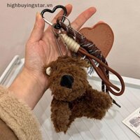 Hsvn Hoạt Hình Chó Con Búp Bê Móc Khóa Dễ Thương Sang Trọng Động Vật Móc Khóa Sáng Tạo Nhồi Bông Chìa Khóa Học Túi Mặt Dây Chuyền Trang Trí Cho Bé Gái Quà Tặng HOT