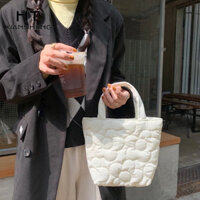 HT XIANSHENG Túi Đựng Hộp Cơm Trưa Màu Trơn Thời Trang Cao Cấp Cho Nữ