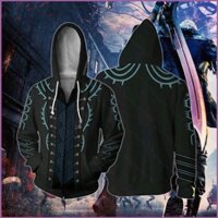 Ht2 Devil May Cry 5 Áo Khoác Dài Tay Cosplay Vergil Nelo Angelo 3D Áo Unisex Top Dây Kéo Thời Trang Áo Khoác Ngoài P