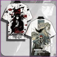 Ht2 Naruto Sasuke Itachi Uzumaki Naruto Cosplay Vải 3D Mùa Hè Áo Thun Anime Tay Ngắn Top TH2