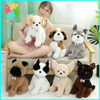 Ht3 22cm / 30cm / 40cm Chó Dễ Thương Sang Trọng Nhồi Bông Đồ Chơi Quà Tặng Shih Tzu Chihuahua Bulldog Schnauzer Saint Bernard Pekingese Hound