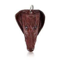 HT8285-86-87-88 - Móc khóa đầu cá sấu Huy Hoàng cỡ lớn màu đen, nâu đất, nâu đỏ, vàng bò - Đen