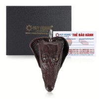 HT8286 - Móc khóa đầu cá sấu Huy Hoàng cỡ lớn màu nâu đất