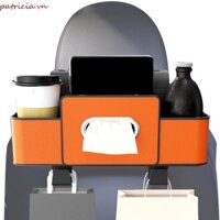 Htghtg Hộp lưu trữ ghế sau ô tô, Thiết kế phân vùng Giá đỡ điện thoại Giá đỡ cốc uống nước trên ô tô, Dễ dàng lắp đặt Hộp đựng khăn giấy xe tiết kiệm không gian đa năng chống nước Cốc uống