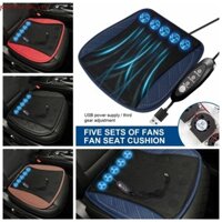 Htghtg Quạt USB Thổi Ghế Đệm, Đệm Ghế Silicon Ô Tô USB Mùa Hè Thoáng Mát, Đệm Ghế Không Khí Thoáng Mát Với Quạt USB Thổi Băng Lụa Xe Hơi Đệm Ghế Thông Gió Cho Mùa Hè