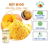 [Hũ 250g - 0,5kg - 1kg] Bột bí đỏ (bí ngô) dogiafarm sấy lạnh nguyên chất, tạo màu cho bánh, đồ uống, nấu cháo