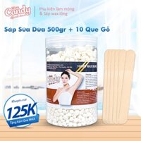 Hũ 500gr Sáp Wax Lông Nóng Cao cấp Coconut hương dừa siêu bám lông, wax tay chân ria mép bikini