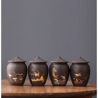 Hũ, Bình đựng trà bằng gốm (cỡ lớn, rất khít)