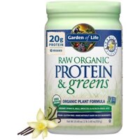 HŨ BỘT ĐẠM - RAU XANH HỮU CƠ - NGUYÊN CHẤT Garden of Life Raw Organic Protein & Greens - VỊ VANILLA / KHÔNG VỊ