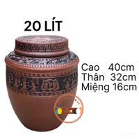 Hủ, Chum, Vại Sành Trống Đồng Ngâm Rượu, Đựng Gạo 20 Lít Hàng Loại Đẹp