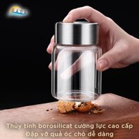 Hũ Chưng Yến 120ml 150ml 200ml Thủy Tinh Nắp Inox 304 Cao Cấp SSGP Hộp 4 Chiếc