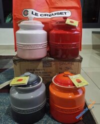 HŨ ĐỰNG BÁNH KẸO - MUỐI DƯA CÀ LE CREUSET 2,4L - MÀU ĐỎ/ CAM/ HỒNG/ XÁM