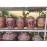 Hũ Đựng Gạo 20Kg Gốm Đất Đỏ Bát Tràng,Chum Đựng Gạo Tài Lộc