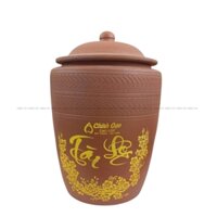 Hũ đựng gạo gốm Bát Tràng 20 lít Tài Lộc