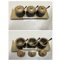 Hũ đựng gia vị gốm nâu cafe Bát Tràng - Nâu tiêu cafe,Lẻ 1 hũ