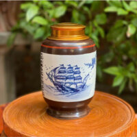 Hũ đựng trà bằng gốm sứ, Bình trà bát tràng, Hộp đựng chè khô, Bình đựng trà khô mã đáo thành công